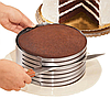 Форма для выпечки коржей (для торта) кольцо раздвижное с прорезями 16-20 см, фото 5
