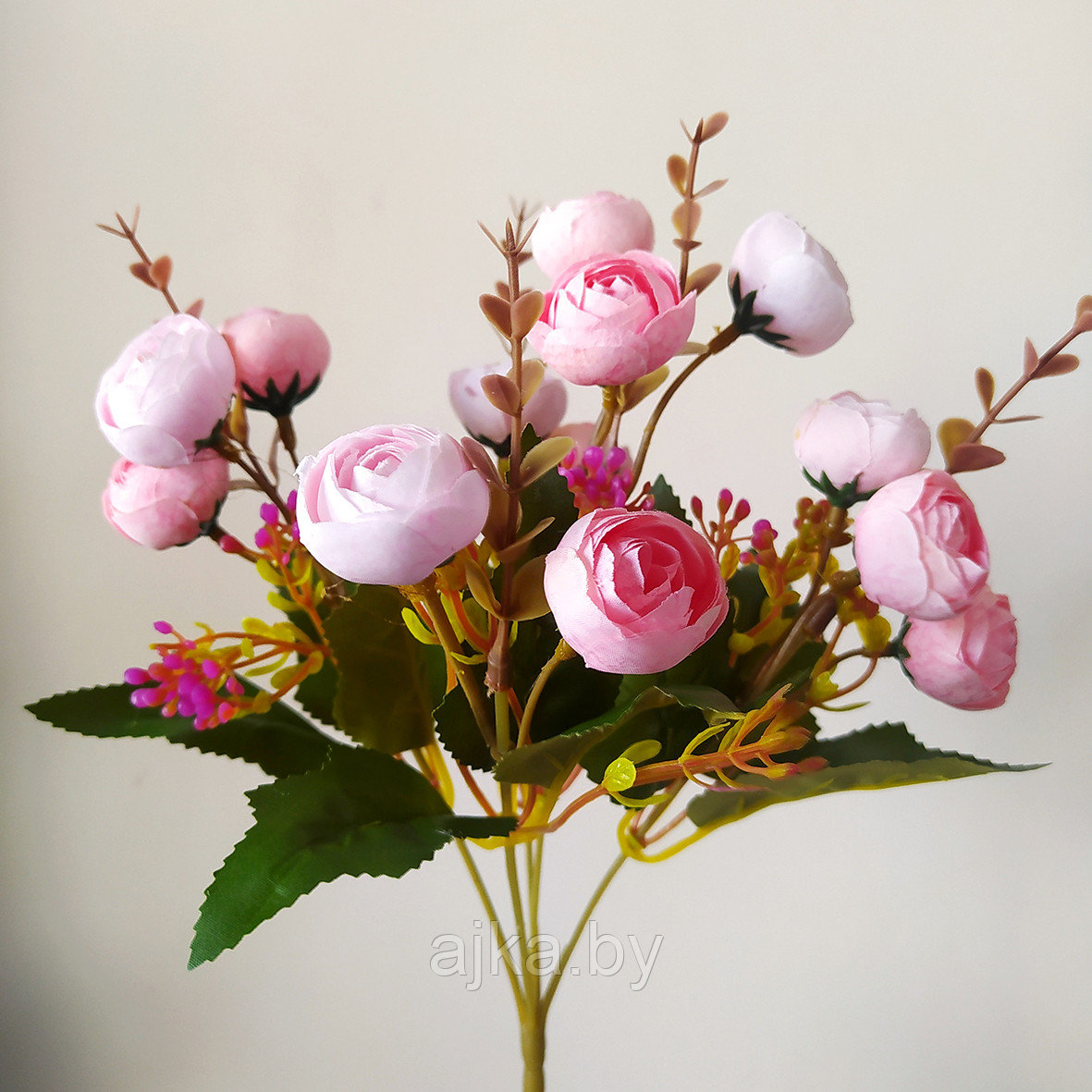 Букет декоративный Камелии 28 см, розовый - фото 1 - id-p224549073