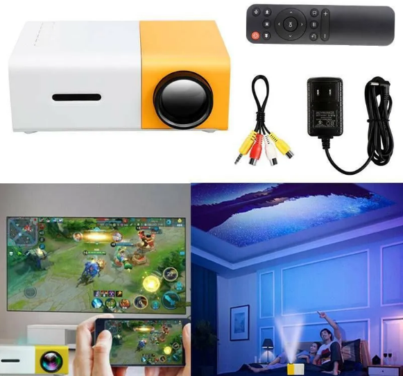 LED Projector портативный переносной проектор светодиодный Aao YG300 (домашний кинотеатр)