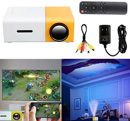 LED Projector портативный переносной проектор светодиодный Aao YG300 (домашний кинотеатр)