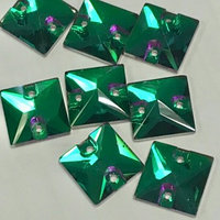 Пришивные стразы Sguare Emerald 3068 12*12