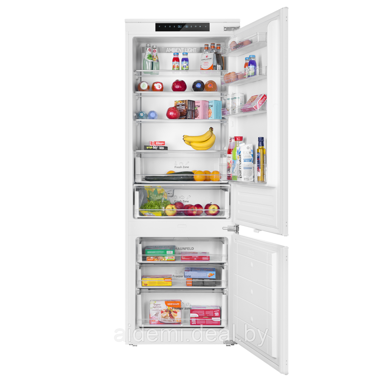 Холодильник-морозильник встраиваемый MAUNFELD MBF193NFW1 - фото 2 - id-p224548444