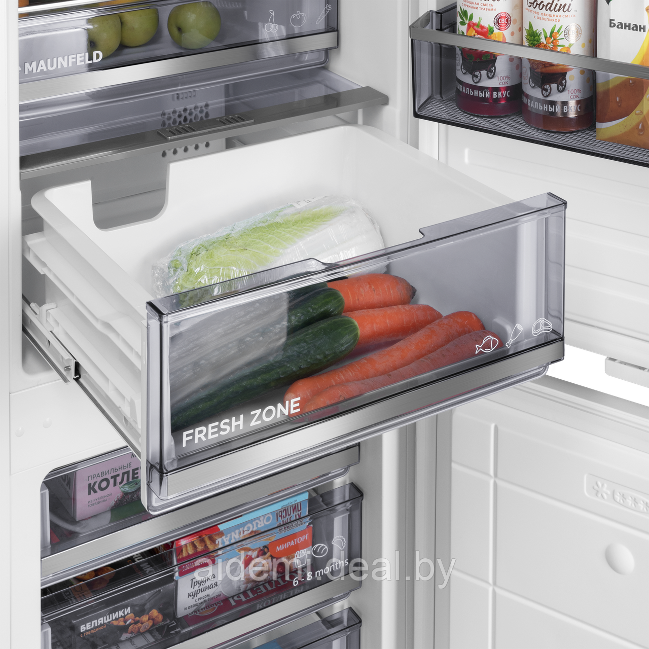 Холодильник-морозильник встраиваемый MAUNFELD MBF193NFWGR - фото 8 - id-p224548445