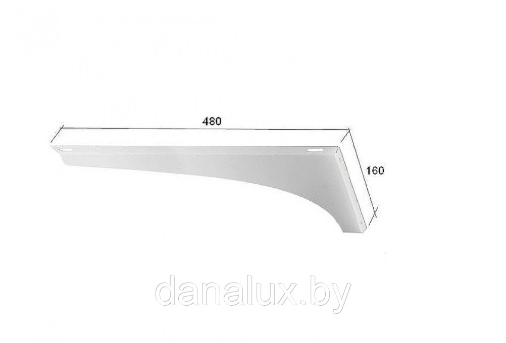 Комплект кронштейнов Dana L-48 для умывальника или столешницы - фото 4 - id-p224550448