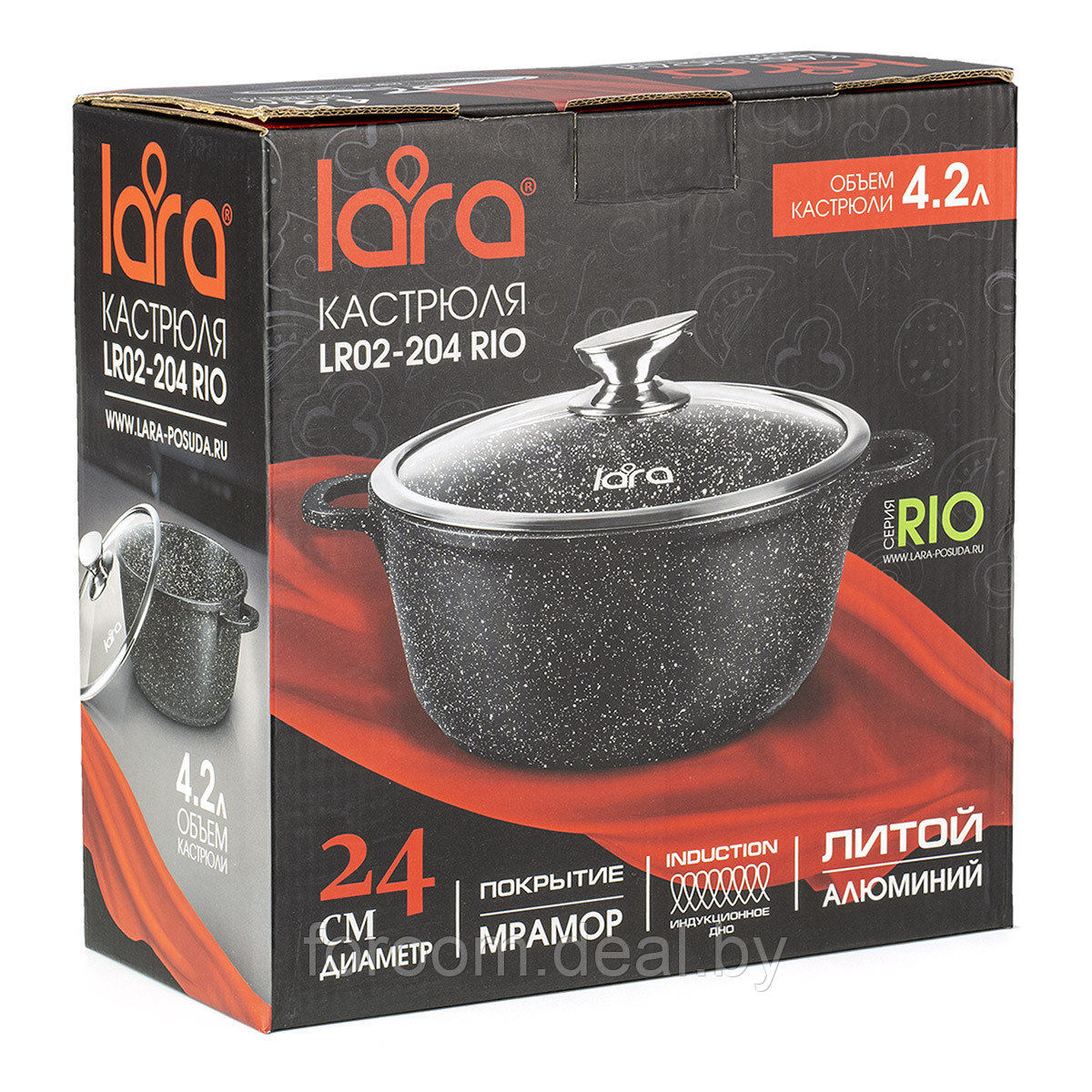 Кастрюля LARA LR02-206 серия Rio - фото 6 - id-p224550117