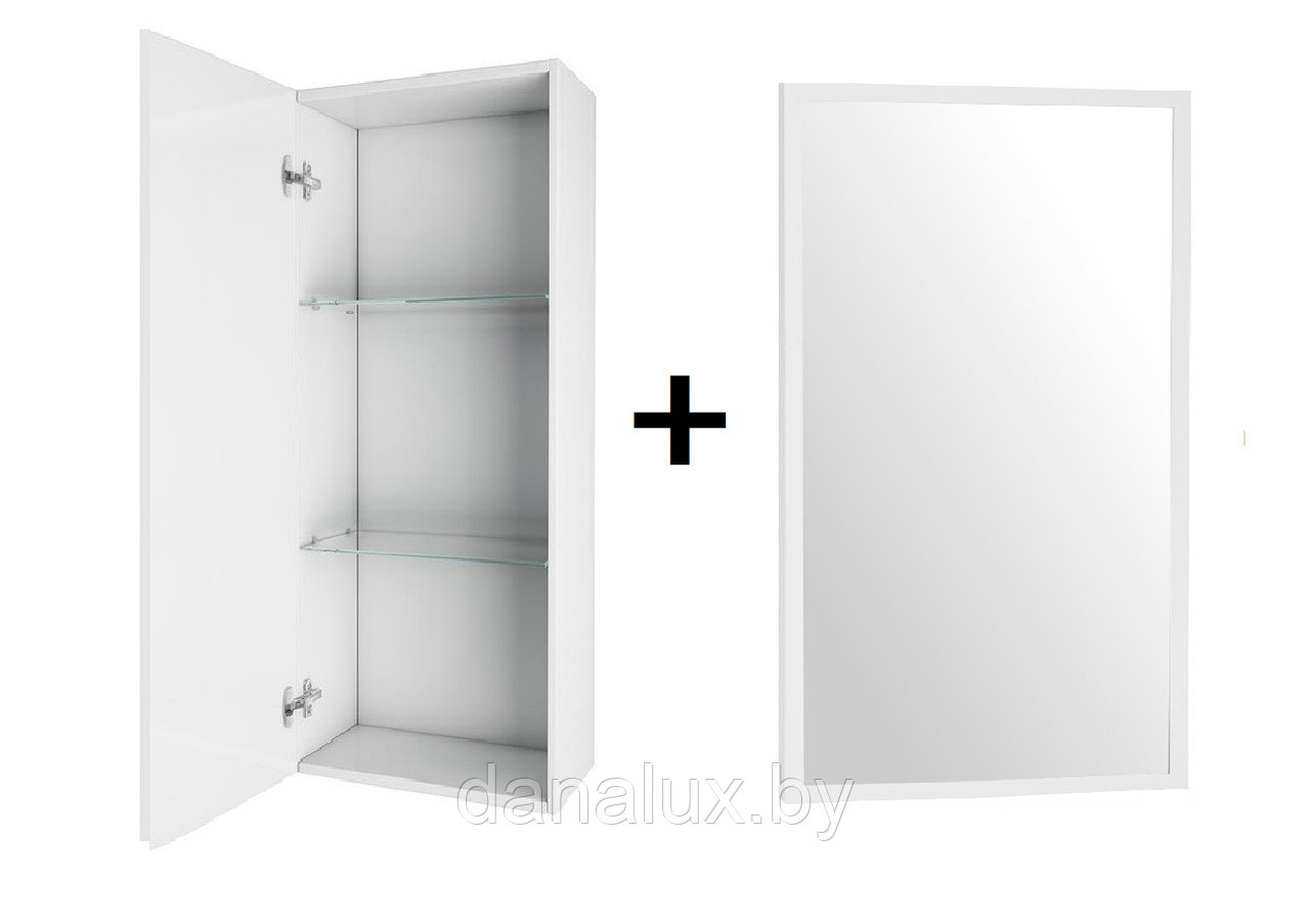 Зеркало Дана Лидер 50 со шкафчиком 30 (левый)