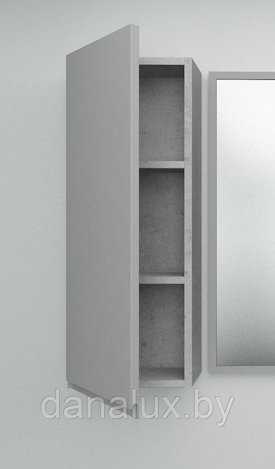 Шкафчик Дана Оптима 30 бетон чикаго/оникс серый (левый) - фото 1 - id-p224550508