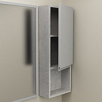 Шкафчик Дана Оптима 30 с открытой полкой бетон чикаго/оникс серый (правый)