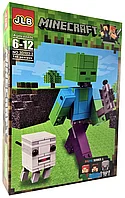 Конструктор 3D103-3, Большая фигурка Minecraft (Майнкрафт) Зомби и Гаст, 146 деталей аналог Лего