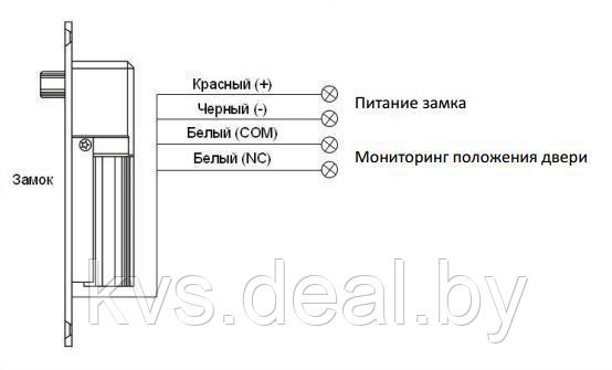 Замок врезной соленоидный электромагнитный ZKTeco AL-100 + AL-100PF + UBB-1 на стеклянную дверь без рамы - фото 6 - id-p224550868