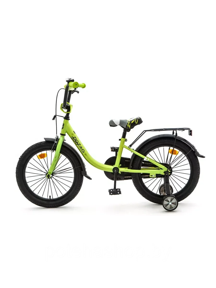 Велосипед с приставными колесами, колеса 14" ZIGZAG ZOO зеленый, ZG-1484 - фото 10 - id-p224523588