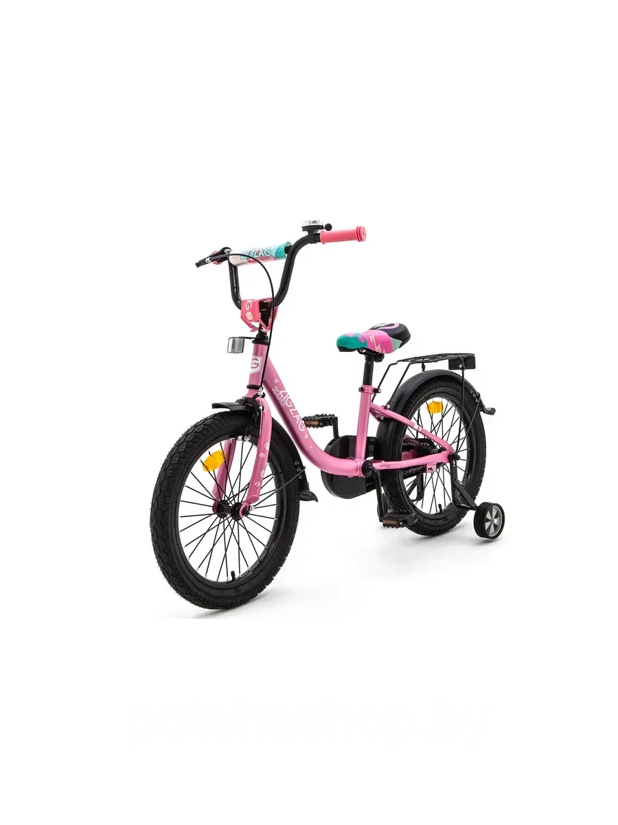 Велосипед с приставными колесами, колеса 14" ZIGZAG ZOO розовый, ZG-1482 - фото 9 - id-p224523572