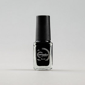 Swanky Stamping, Лак для стемпинга S01 - Черный (6 мл)
