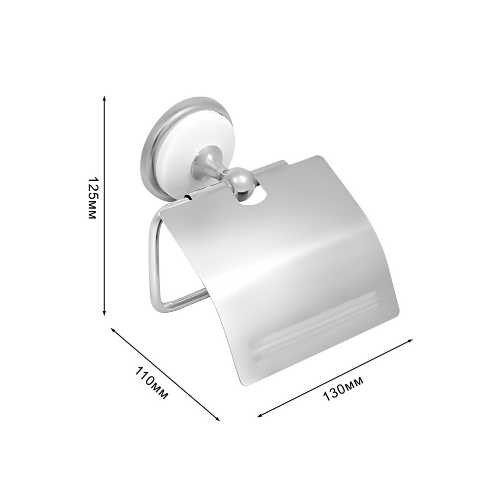 Держатель для туалетной бумаги Solinne Blanco B-51102, хром - фото 6 - id-p181045768