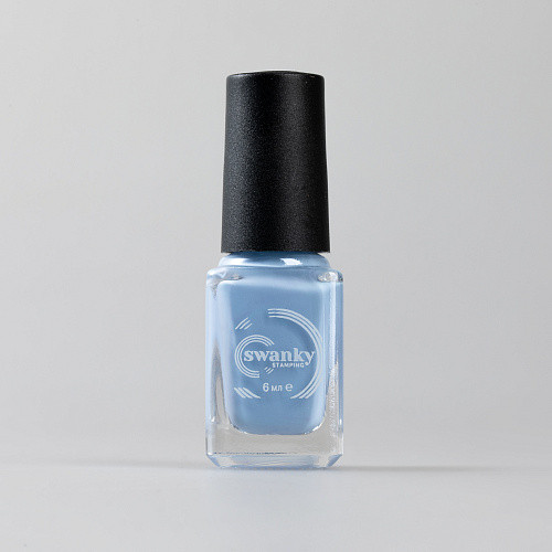 Swanky Stamping, Лак для стемпинга S74 - Голубой (6 мл)