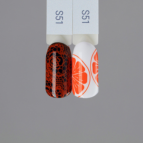 Swanky Stamping, Лак для стемпинга S51 - vermillion orange (6 мл) - фото 2 - id-p224547702