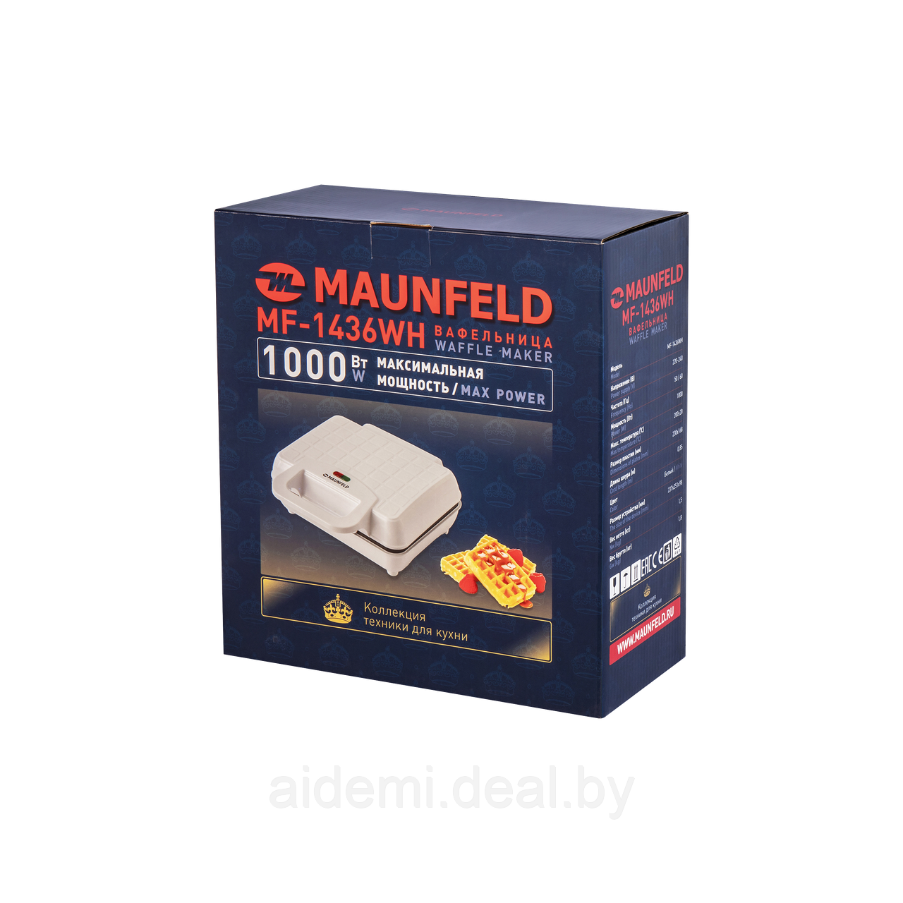 Вафельница MAUNFELD MF-1436WH - фото 9 - id-p224548666