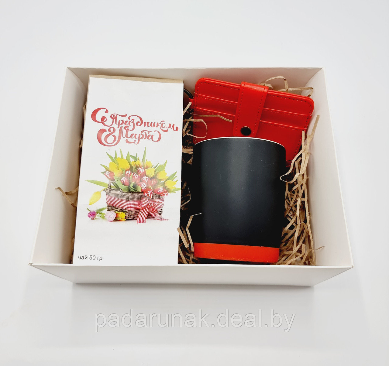 Red подарочный набор: кружка, держатель банковских карт и чай - фото 3 - id-p224552206
