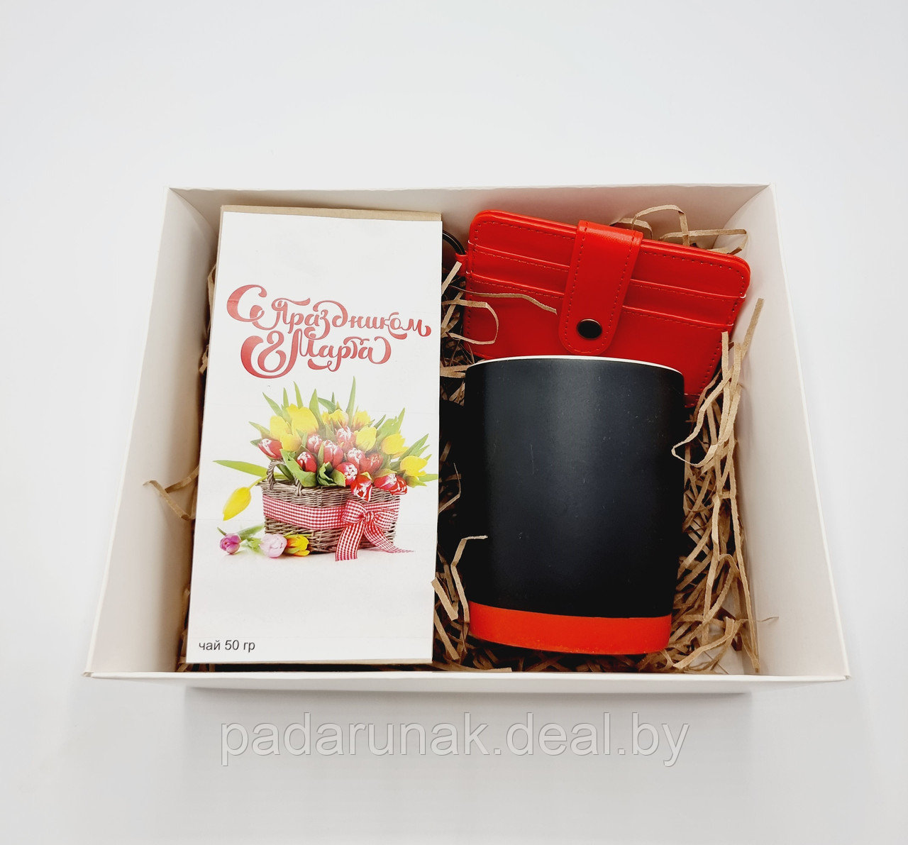 Red подарочный набор: кружка, держатель банковских карт и чай - фото 2 - id-p224552206