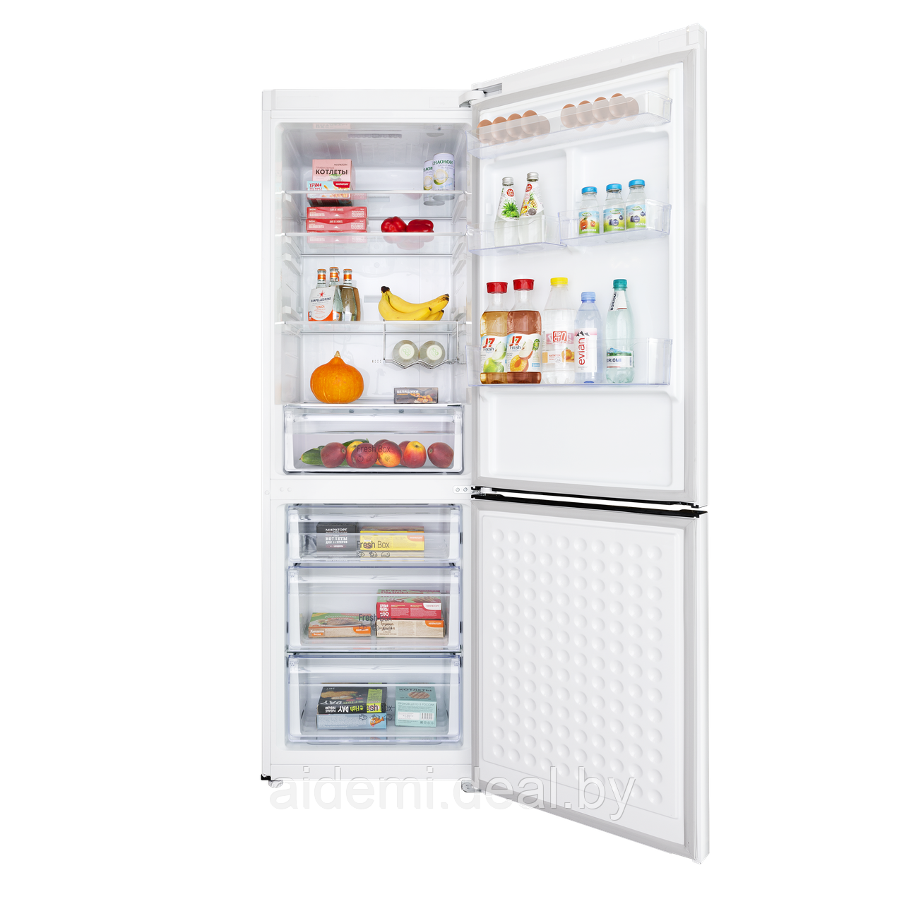 Холодильник-морозильник MAUNFELD MFF187NFW10 - фото 2 - id-p224548755