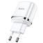 Сетевое зарядное устройство N4 Aspiring dual port charger(EU) белый hoco 2,4A, фото 2