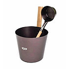 Набор для бани OXY-M-2 Copper, ушат 5л + черпак 0,2л, ручки бамбук, фото 5