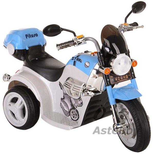 Электромотоцикл Pituso MD-1188 (белый/голубой) White - фото 1 - id-p224094724