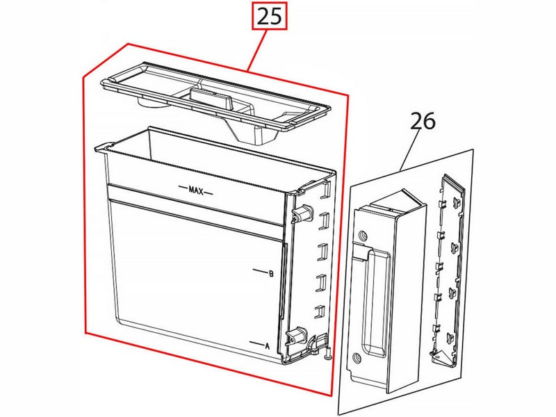 Контейнер (бачок) для воды кофемашины DeLonghi 7313235361 - фото 6 - id-p35829060