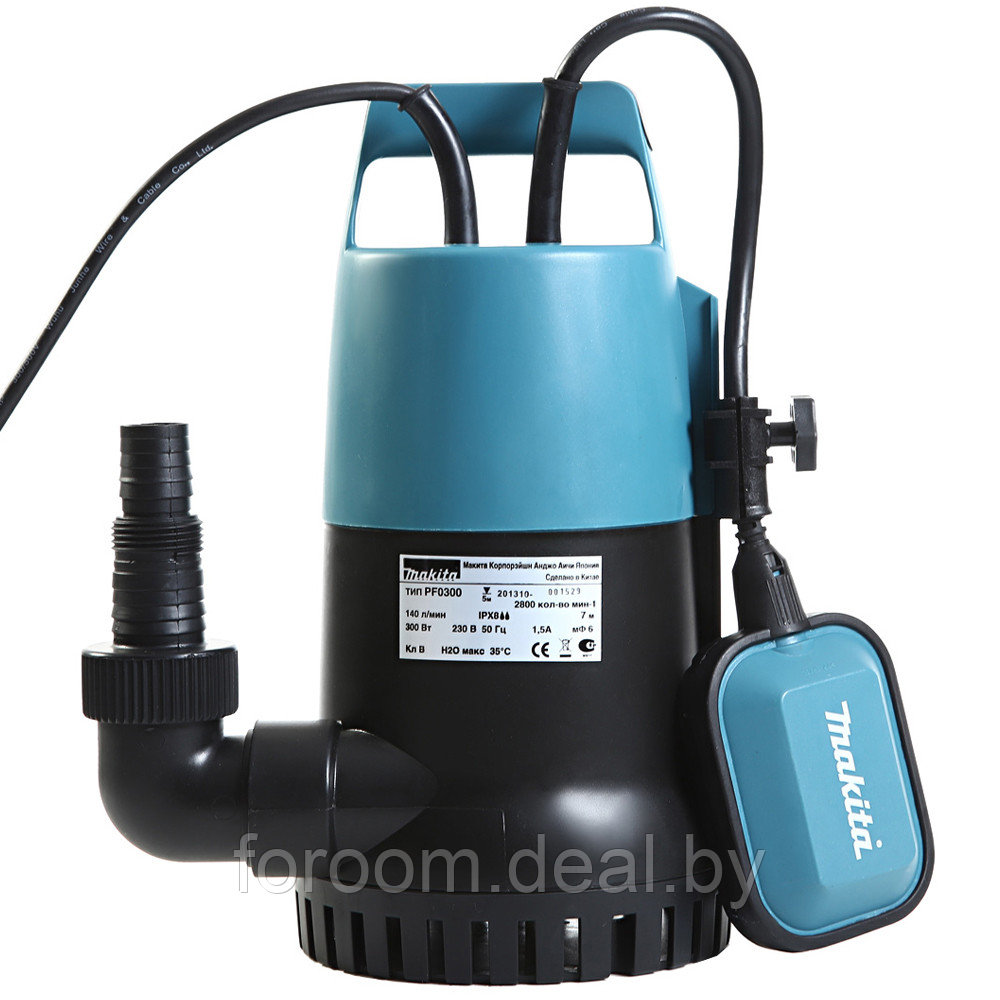 Погружной насос для чистой воды PF0300 (PF 0300) MAKITA - фото 4 - id-p224552646