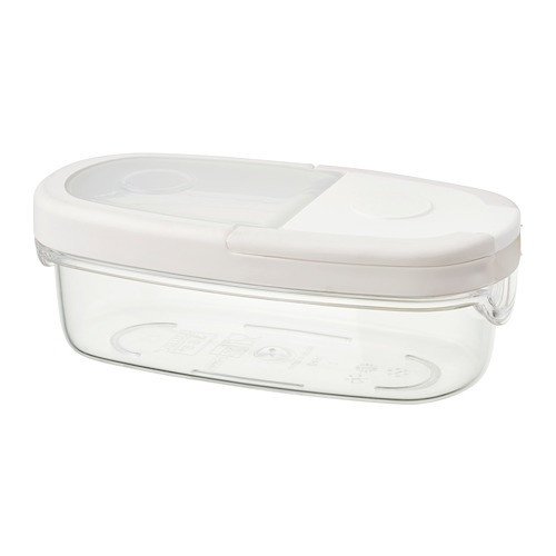IKEA/   ИКЕА 365+ контейнер+крышка д/сухих продуктов, 0.3 л, прозрачный/белый
