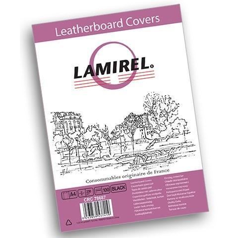 Обложки Lamirel Delta A4, картонные, с тиснением под кожу , цвет: черный, 250г/м?, 100шт (LA-78687) - фото 1 - id-p224553068