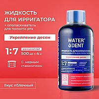 WaterDent Укрепление Десен / Актив 500 мл Жидкость для ирригатора / Ополаскиватель для рта без спирта и фтора