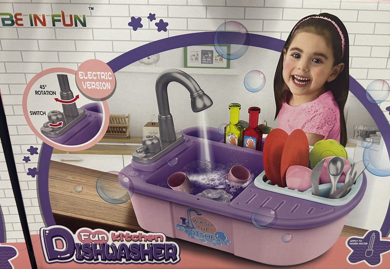 Игровой набор-раковина BE IN FUN "Моем посуду" (40х28 см, с водой) - фото 2 - id-p224553109