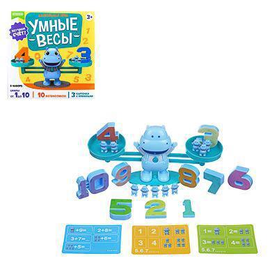 ИГРОЛЕНД 897-053 Игра настольная "Умные весы", ABS, PS, 19,7х19,5х4,5см, 2 дизайна