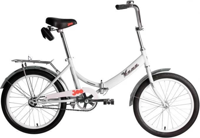 Складной подростковый велосипед для девочки подростка FORWARD KAMA 20 дюймов белый с ножным тормозом - фото 1 - id-p224553288