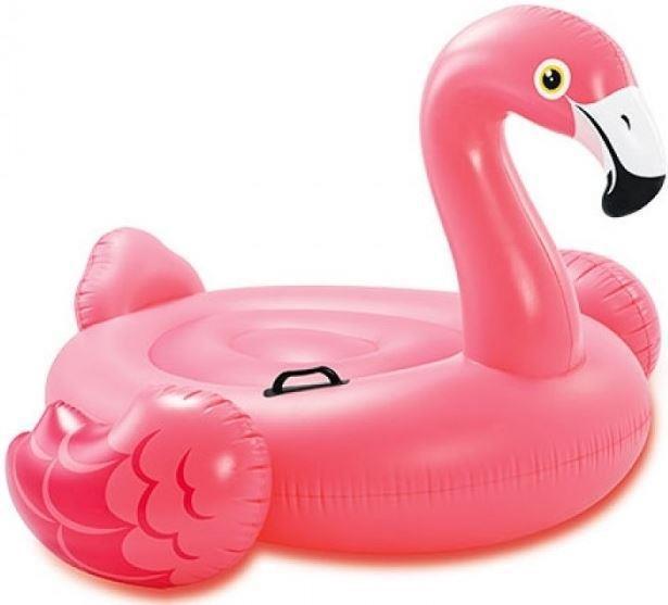 Надувной матрас Фламинго розовый большой пляжный круг плот игрушка для бассейна воды пляжа 147см INTEX 57558NP - фото 1 - id-p224553359