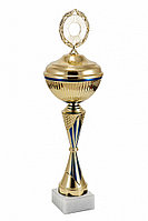Кубок "Богатство" на мраморной подставке с крышкой , высота 40 см, чаша 10 см арт. 304-270-100 КЗ100