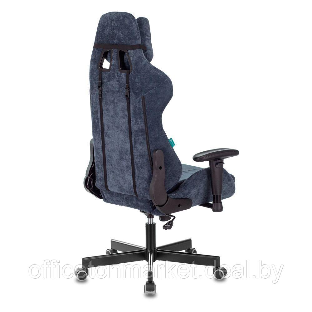 Кресло игровое Zombie "VIKING KNIGHT Fabric", ткань, металл, синий - фото 4 - id-p224554224