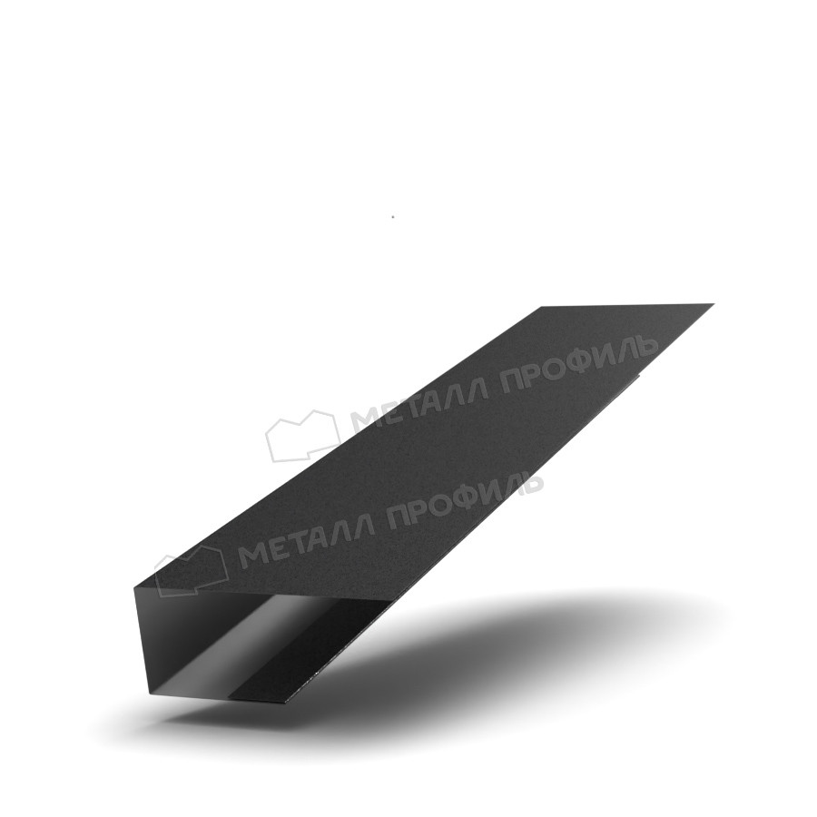 Металл Профиль Планка J-профиль 24х18х3000 (VikingMP-01-9005-0.45) - фото 1 - id-p224555863