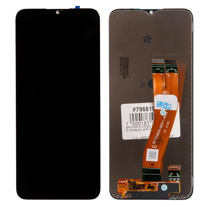 Дисплей (экран в сборе) для телефона Samsung Galaxy A02s (A025F), черный (оригинал LCD) - фото 1 - id-p224555796