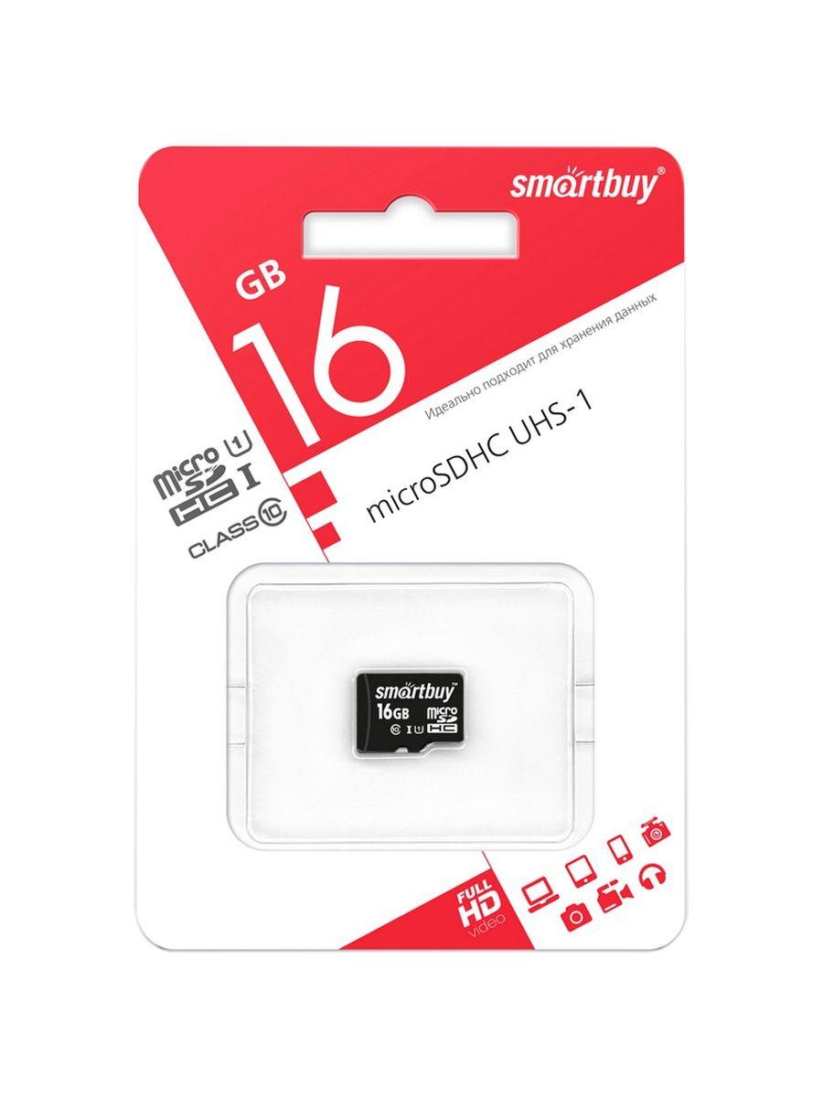 Карта памяти Smartbuy micro SDXC 16GB Class 10 UHS-1 SB16GBS - фото 1 - id-p224555644