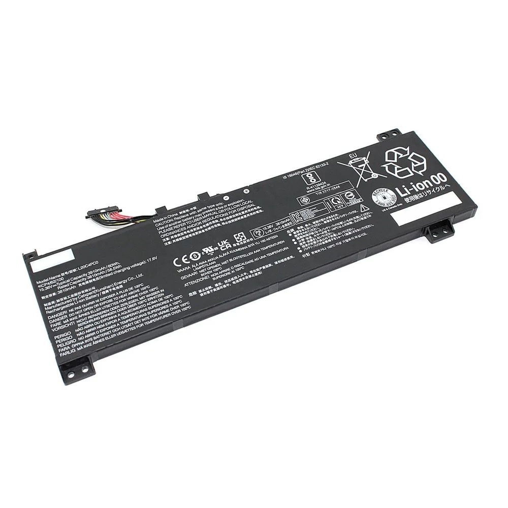 Аккумулятор для Lenovo (L20C4PC0, L20D4PC0) Legion 5-15ACH6H, 60Wh, 3910mAh, 15.36V, - фото 1 - id-p224555834