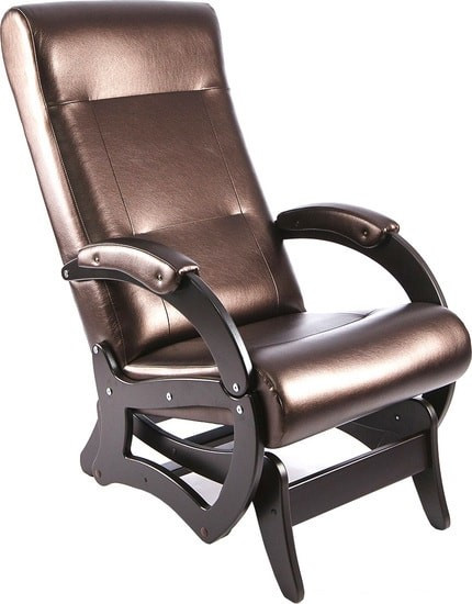 Кресло-качалка Бастион 6 гляйдер (экокожа, dark brown/черный) - фото 1 - id-p224557751