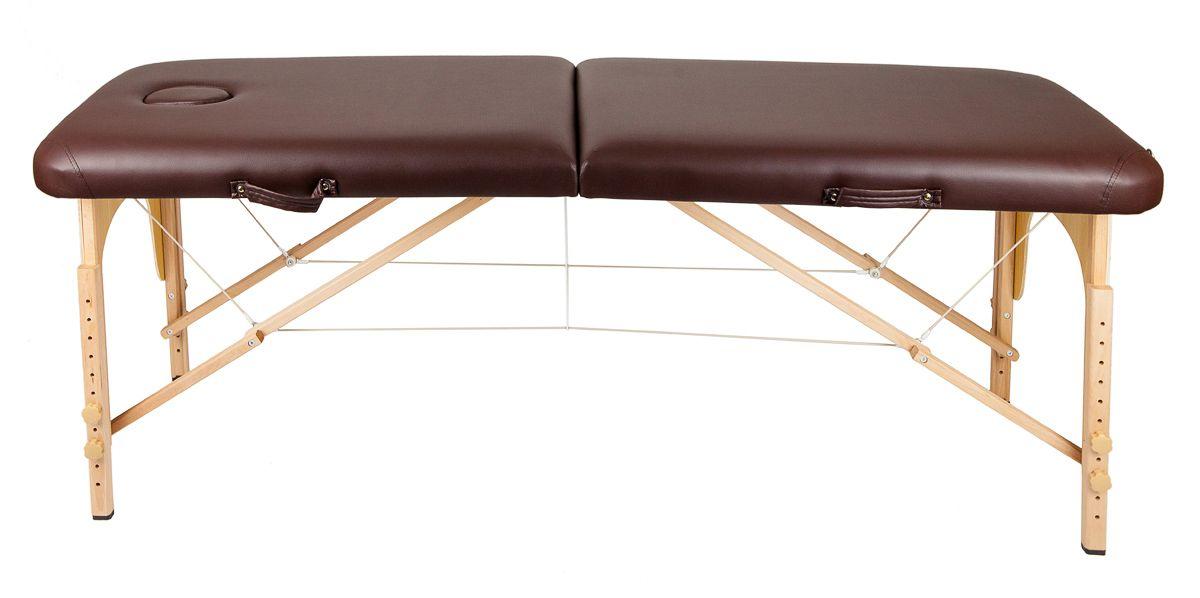 Массажный стол AtlasSport складной 2-с 60 см деревянный без аксессуаров (коричневый) - фото 4 - id-p224557753