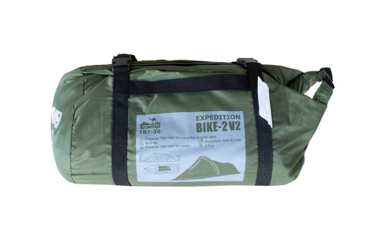 Экспедиционная палатка TRAMP Bike 2 V2 (зеленый) - фото 5 - id-p224558446