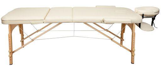 Массажный стол Atlas Sport 60 см складной 3-с деревянный + сумка (бежевый) - фото 3 - id-p224557766