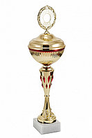 Кубок "Князь" на мраморной подставке с крышкой , высота 43 см, чаша 12 см арт. 310-290-120 КЗ120