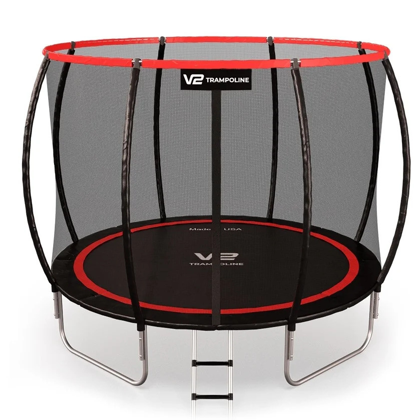 Батут V2 Trampoline Redline 10FT 312 см (с внешней сеткой и лестницей) - фото 1 - id-p224557941