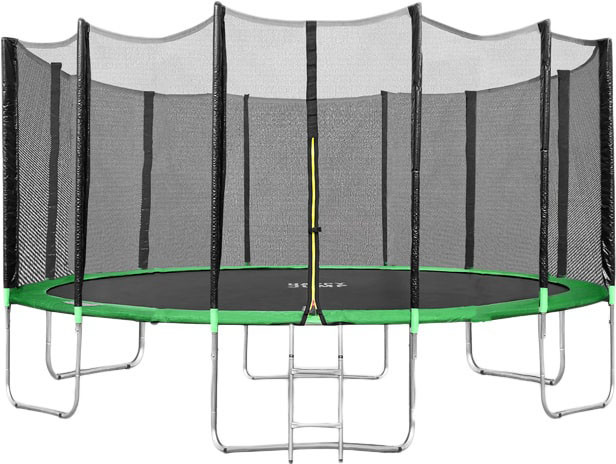 Батут Happy Jump 15ft Pro 457 см с внешней сеткой и лестницей - фото 1 - id-p224558041