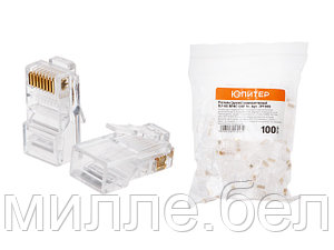 Разъем (джек) компьютерный RJ-45 8P8C CAT 5e (100 шт.) ЮПИТЕР